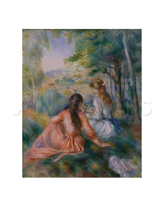 In the Meadow - Pierre Auguste Renoir Painting